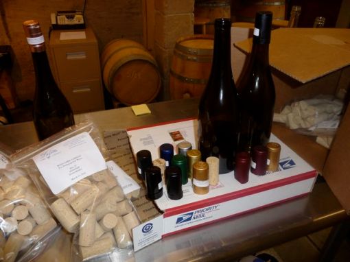 bottles, capsules and cork samples