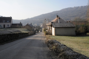 The narrow streets of Saint-Romain